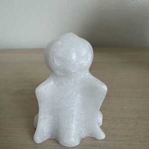 White jade pumpkin head Ghost Figurine